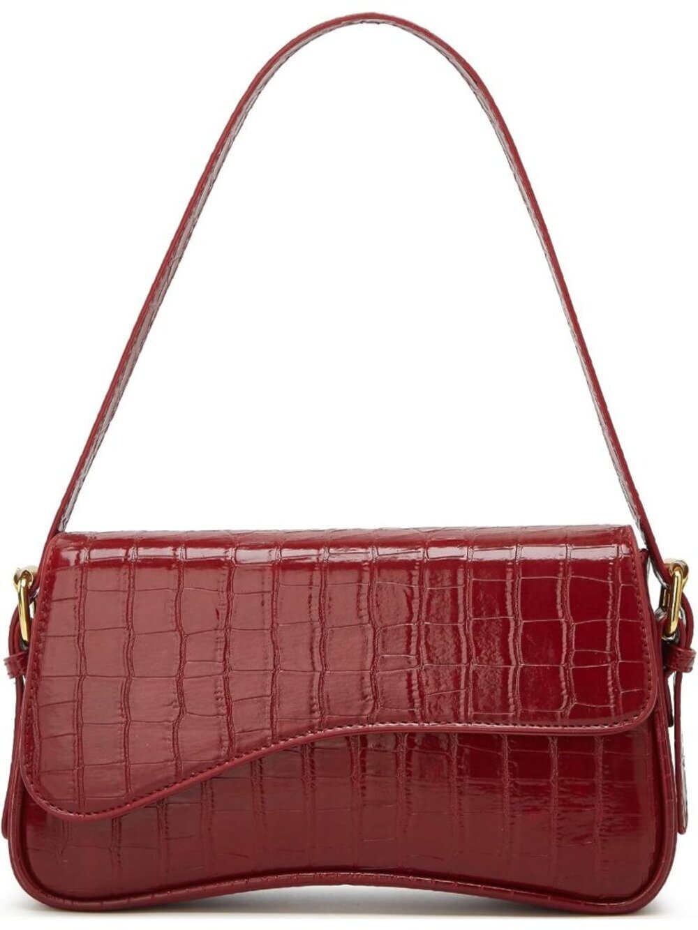 Women Patent-red Crossbody Shoulder Bag Y2K PU Leather Daily Travel